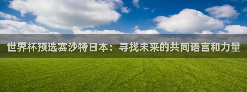 世界杯 2026：世界杯预选赛沙特日本：寻找未来的共同语言和力量